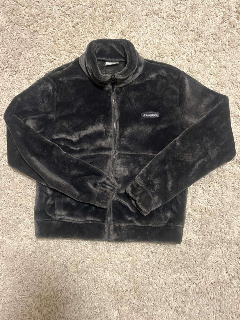 Columbia Gray Plush Full-Zip Fleece Jacket